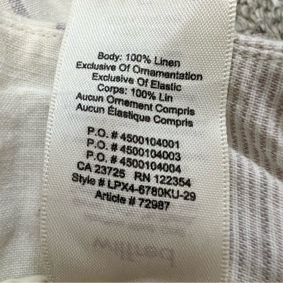 Aritzia Wilfred Gelas 100% linen striped belted paper bag shorts 2 - Picture 11 of 11